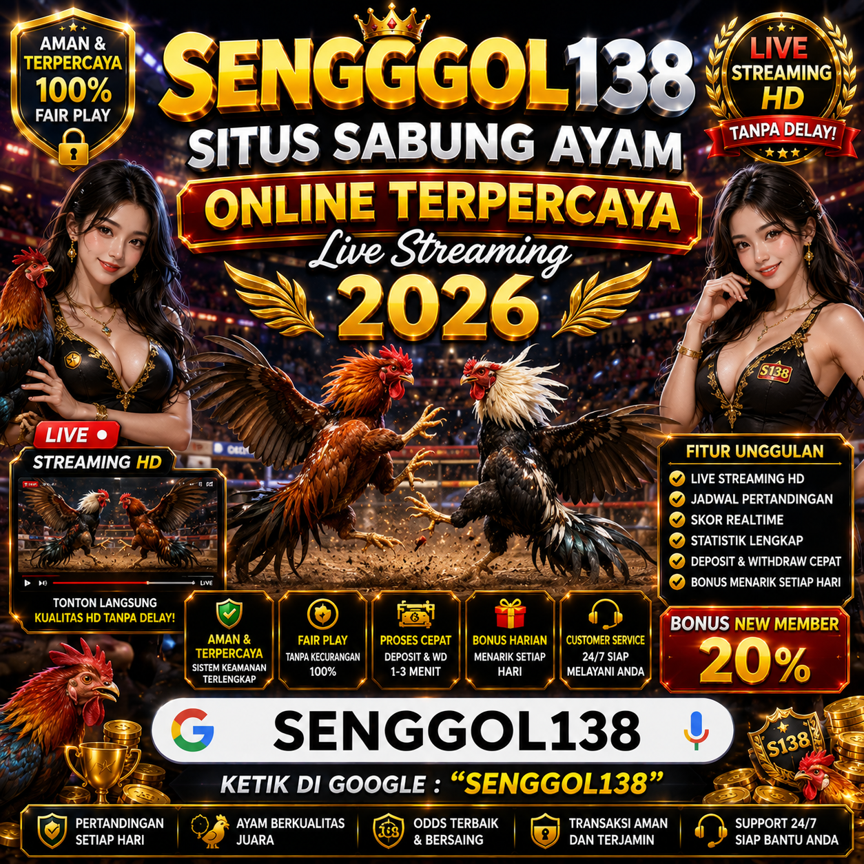 Sabung Ayam Online Terpercaya Senggol138
